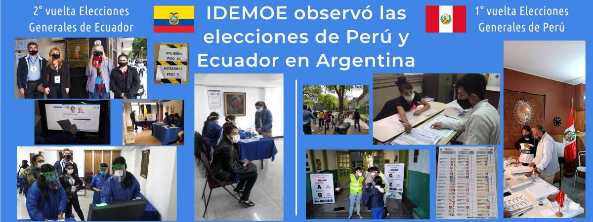 IDEMOE observo las elecciones de Peru y Ecuador