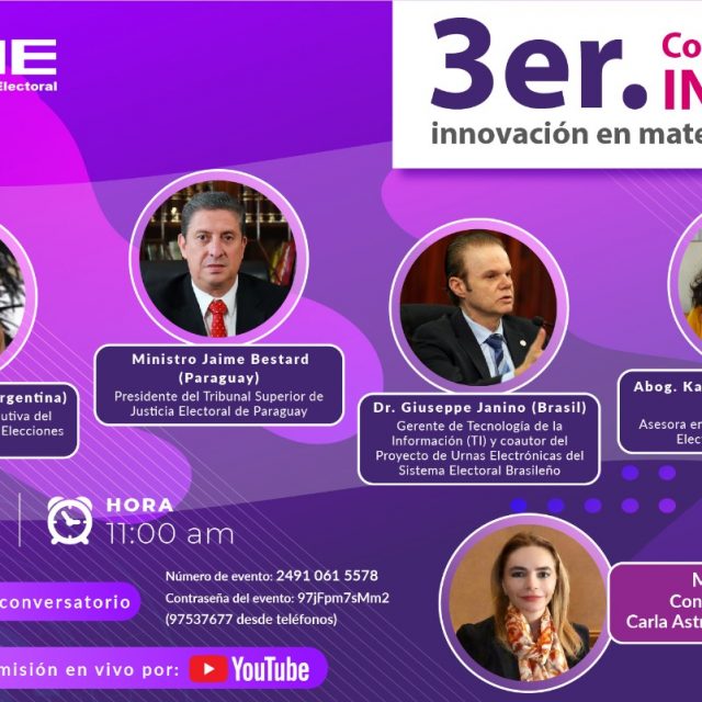 La Dra. Silvana Yazbek, Directora Ejecutiva de IDEMOE disertó en el Conversatorio sobre Innovación en Materia Electoral organizado por el Instituto Nacional Electoral de México