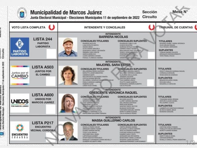 MARCOS JUÁREZ, IDEMOE OBSERVARÁ LAS ELECCIONES MUNICIPALES
