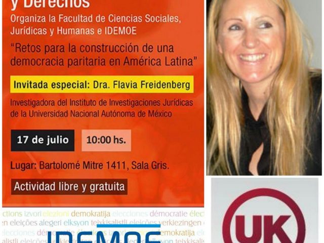 Flavia Freidenberg en Mesa de Diálogo “Mujeres, Democracia y Derechos”