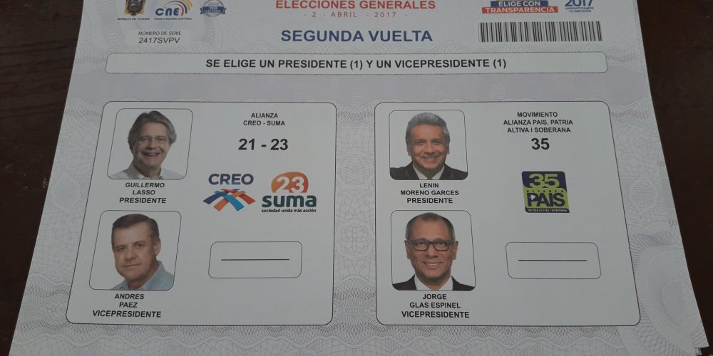 Observamos las elecciones presidenciales de Segunda Vuelta en Ecuador