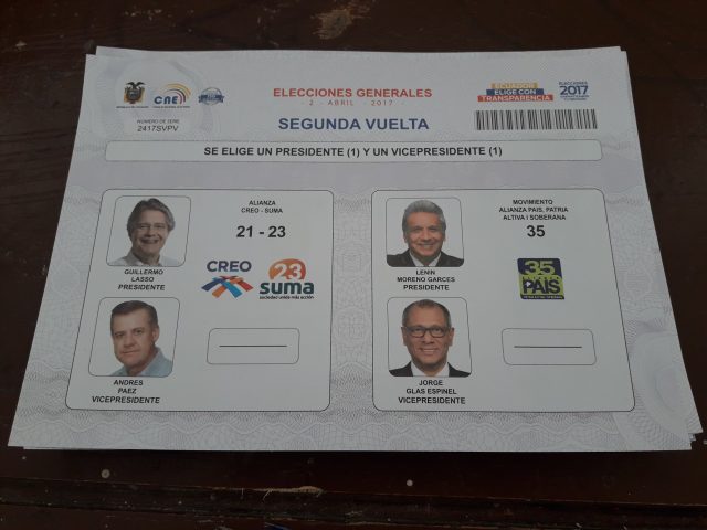 Observamos las elecciones presidenciales de Segunda Vuelta en Ecuador